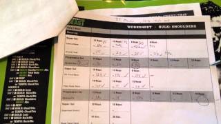 Using the workout sheets with Body Beast Beachbody Bulk Phase