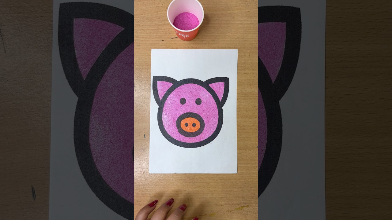 🐷 Pink Pig Sand Art | Relaxing & Satisfying Video ✨ 