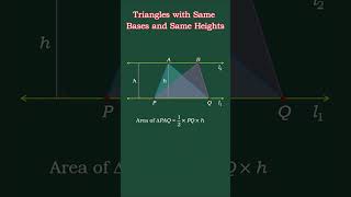 Triangles with Same Base and Height #mathshorts #education #learnmath #mathematics #youtubeshorts