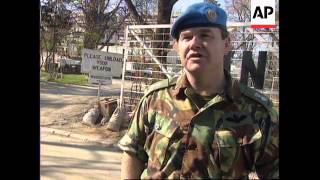 BOSNIA: TUZLA: UN PEACEKEEPERS INJURED BY LAND MINES