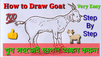 How to draw a goat Easy step to step।। Goat sketch for Beginners to Follow।।
