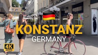 Konstanz 🇩🇪 Germany 4K walking tour in city center and Bodensee beach