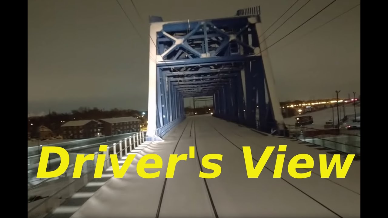 Head End View: SOUTH SHORE LINE TRAIN - Winter, Heavy Snow: Chicago, IL Eastbound to South Bend, IN