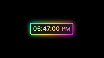 Digital Clock with Colorful Glowing Effect using HTML CSS & JavaScript