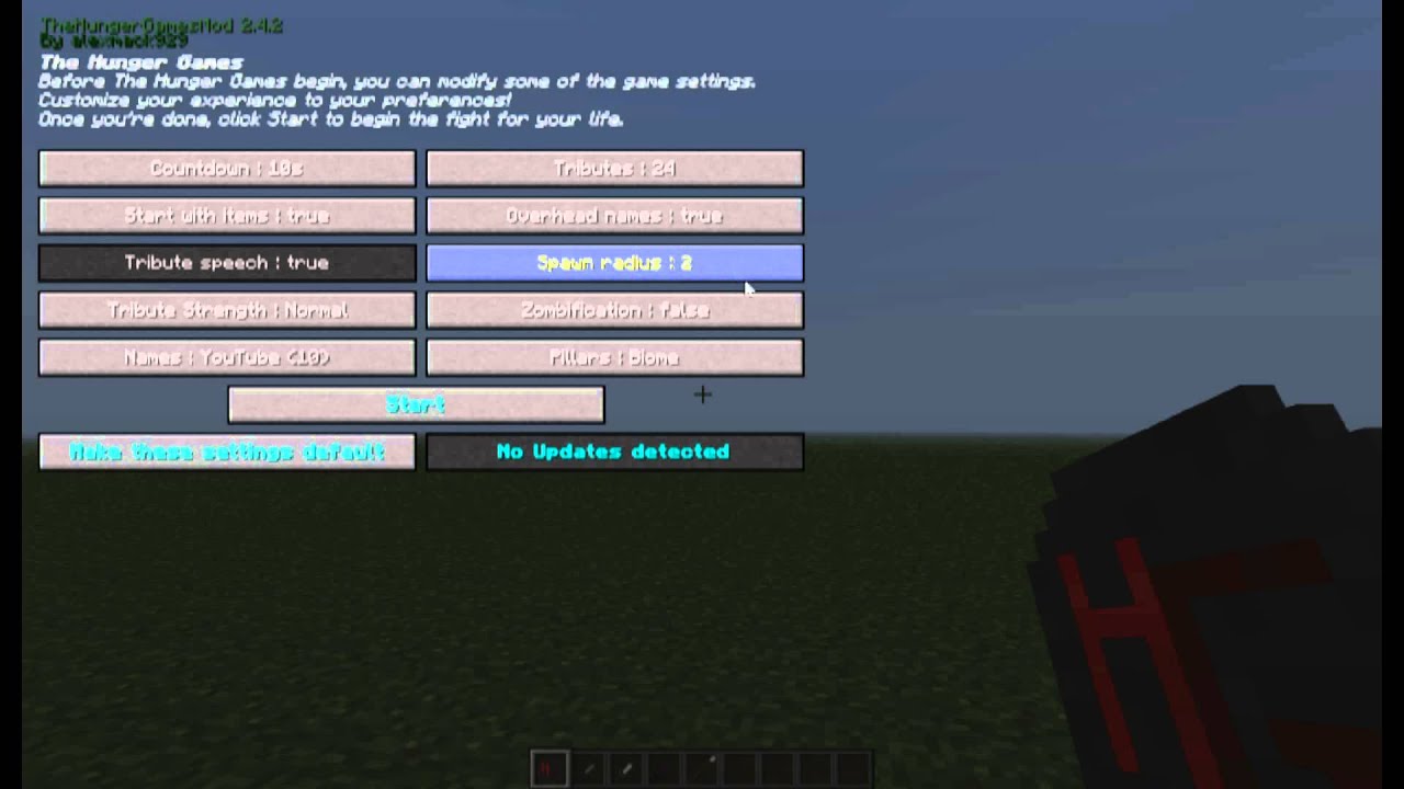 Minecraft Mod Showcase: Hunger Games - Alone With Youtuber's - YouTube