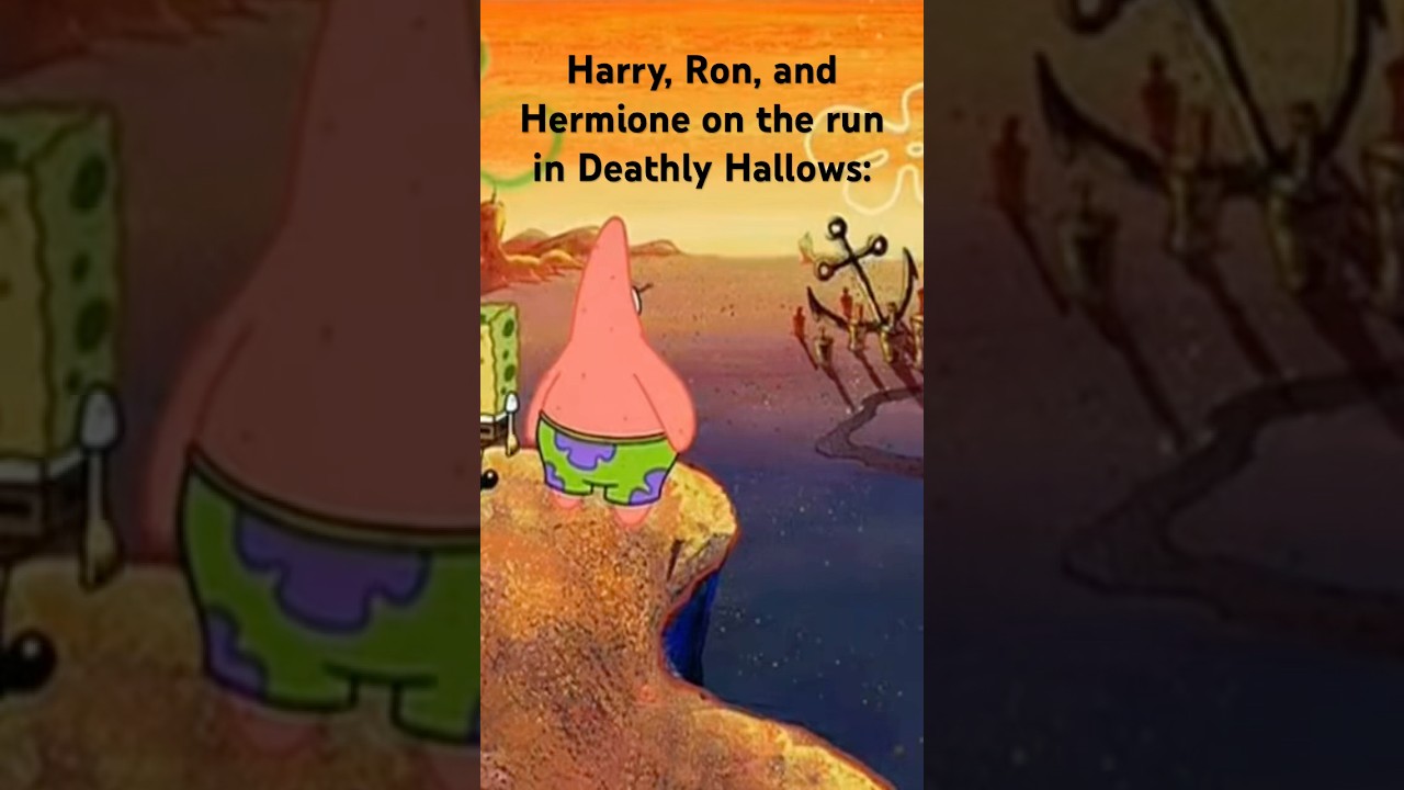 Harry, Ron, and Hermione on the run in DH: 