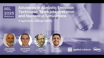 Applied Sciences Webinar | Advances in Acoustic Emission Technique
