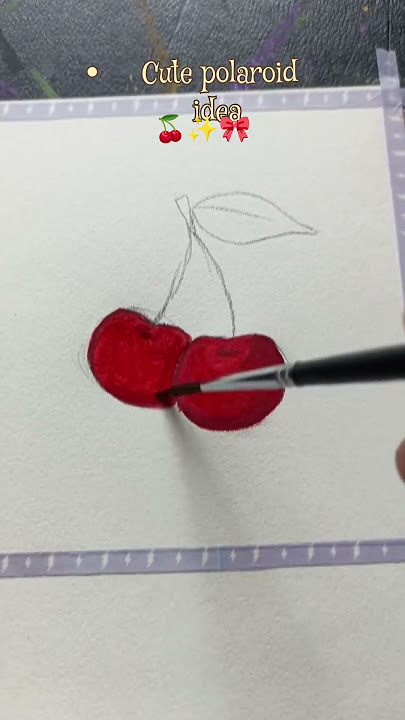 Cherry Cherry lady 🍒✨ #gouache #aesthetic #satisfying #cherry #painting #ytshortsindia #fypシ゚ #art