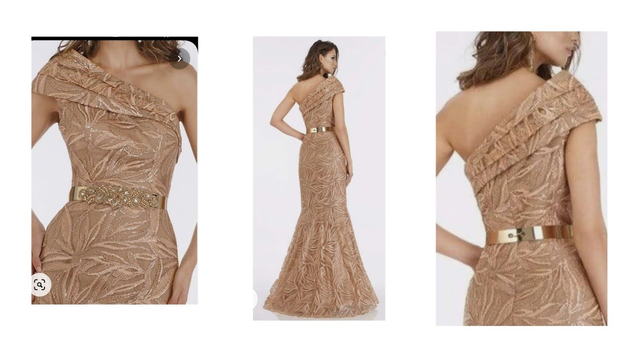 #تفصيل وخياطة فستان سواريه قصة برنسيسة وقصة من الأعلى وياقة تنيات كتف وكتف #