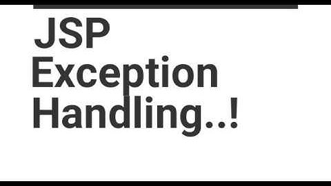 #23  JSP Exception Handling || Servlet vs JSP Tutorial || Advanced JAVA || J2EE || HINDI