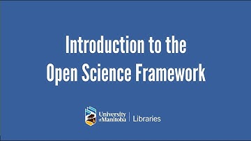 Introduction to the Open Science Framework