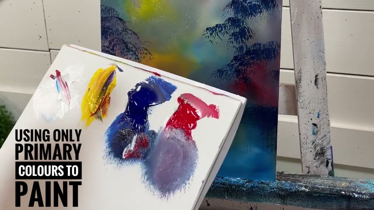 PEACEFUL WATERS | Acrylic Painting Tutorial For Beginners | Using ONLY ...
