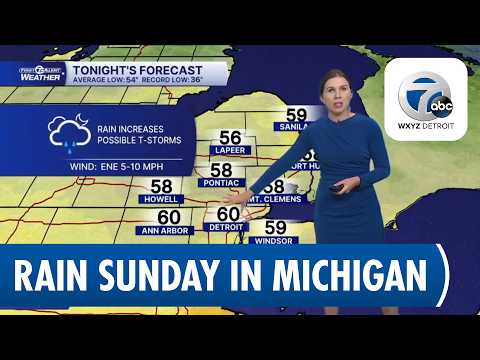 More Rain Expected Sunday Across Southeast Michigan