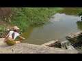 Best Video Hook Fishing. Beautiful Girl Hunting Giant Catfish at the Sewer