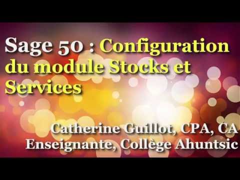 SAGE 50 : Configurer le module Stocks et Services