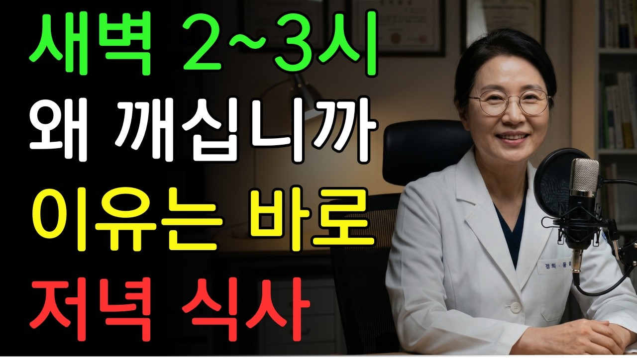 새벽 2~3시에 깨는 이유, 저녁 식사에 있습니다