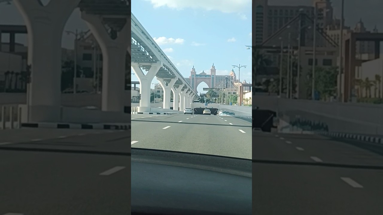 Towards Atlantis, The 🌴 Palm Dubai #atlantis #thepalmjumeirah #thepalmdubai #atlantiswaterpark