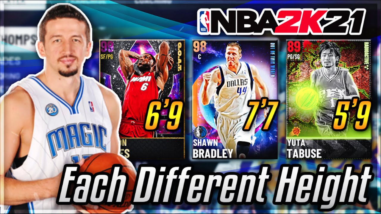 EVERY PLAYER IN THIS SQUAD IS A DIFFERENT HEIGHT IN NBA 2K21 MyTEAM!! YouTube