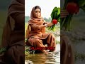 How Does a Woman Balance Vegetables While Wal