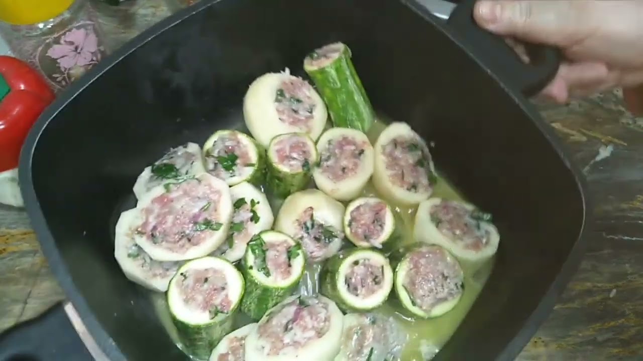 #دولمة-البطاطة# مع كورجات مرقة بيضة