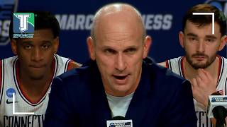 Tarris Reed Jr and Dan Hurley on his MONSTER performance in UConn victory vs. Furman