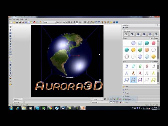 3d gif animation with aurora 3d Text & Logo Maker 