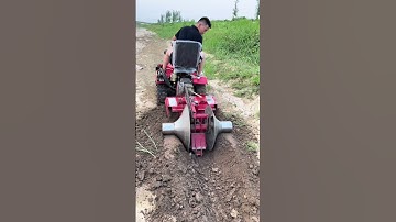 #Micro-tiller #Orchard greenhouse management rotary tiller #Strawberry ditching and ridging machine