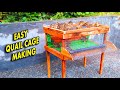 How To Make Quail Cage at Your Home Using Wood and Iron Net | Homemade Quail Cage