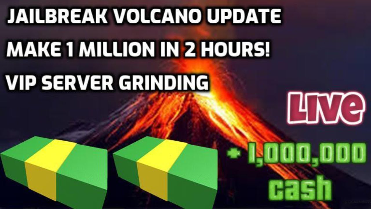 Live Roblox Jailbreak Grinding Vip Server Volcano Update Come Join Youtube - roblox jailbreak map volcano