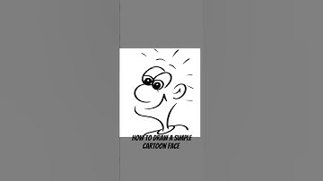 How to draw a simple cartoon face | Digital art | Autodesk Sketchbook|