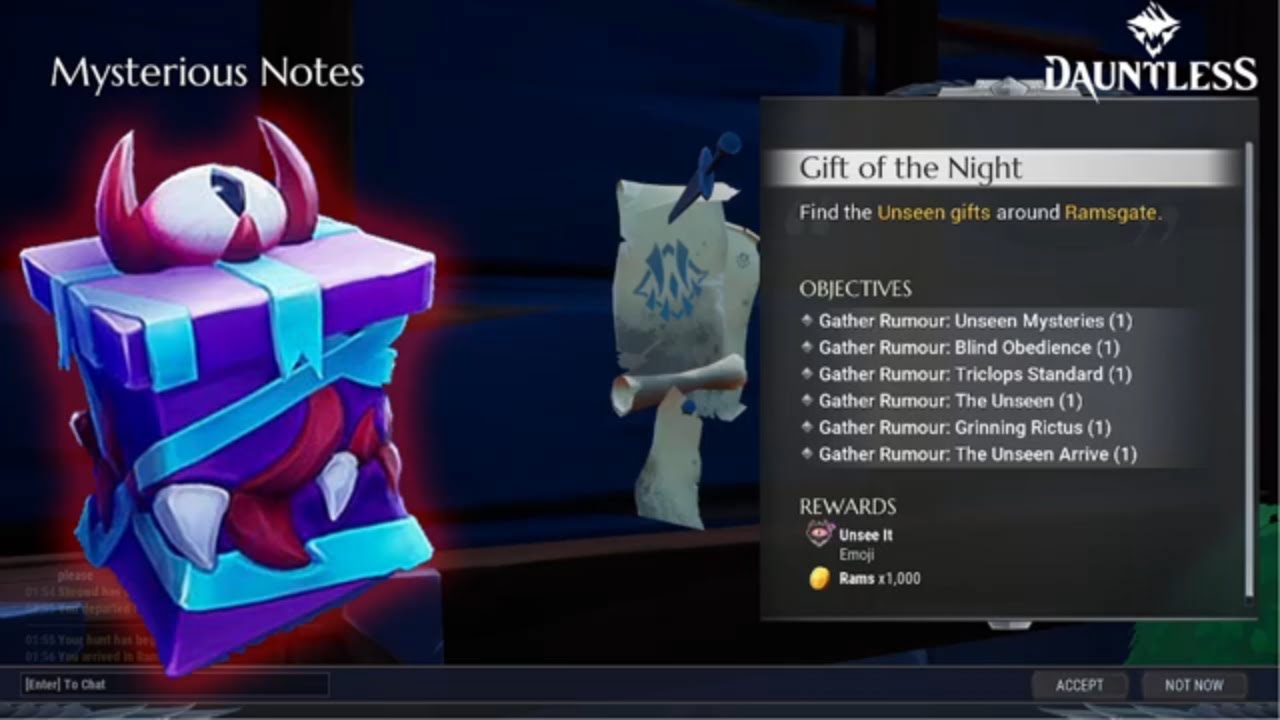 Dauntless Gift Of The Night (patch 1.8.0)