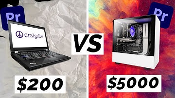 $200 Craigslist Computer Vs $5000 Workstation Editing In Premiere Pro