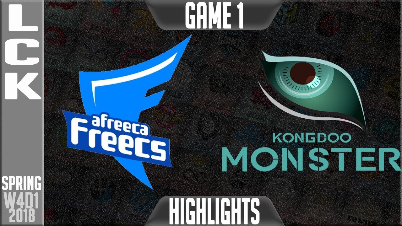 AFS vs KDM Highlights Game 1 | LCK Week 4 Spring 2018 W4D1 | Afreeca Freecs vs Kongdoo Monster