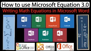 Celebrity How to use Microsoft equation 3.0 || Microsoft Word Equation || Writing Math Equations in MS Word Wealth