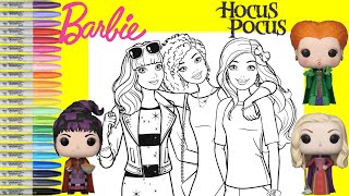 Barbie and Friends Makeover as Disney's Hocus Pocus Witches Mary Winifred and Sarah Coloring Book