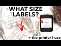 What Size Labels Do I Use? What Is The “Right” Size Label For Your Candle Jar? + The Printer I Use!