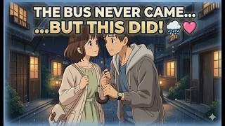 Cozy Rain, Waiting at the Bus Stop 🌧️ (Ghibli Aesthetic Story) | Walking Together screenshot 5