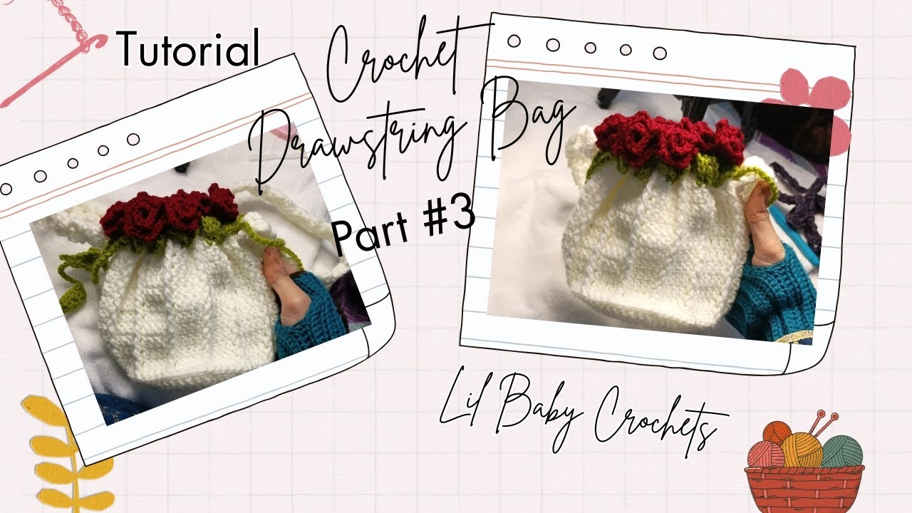 Crochet Drawstring Bag Tutorial 👜🧶 | Part 3 | 