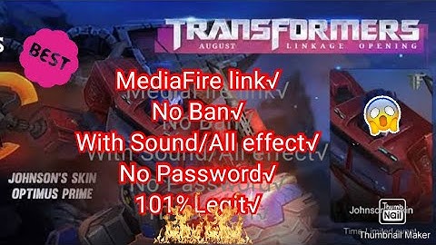 Johnson X Optimus Prime Script skin | #NOPASSWORD Johnson script skin transformer | Mvip Gaming