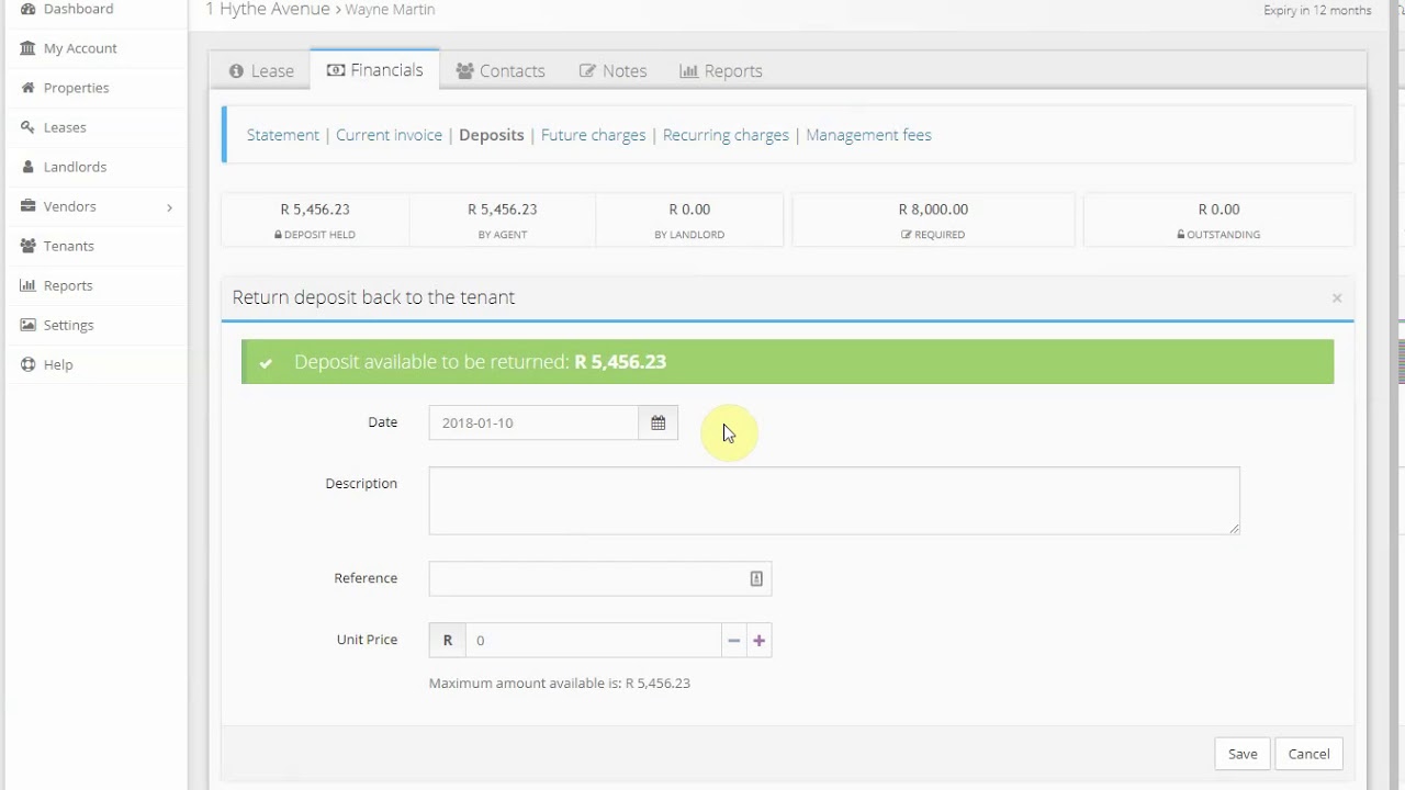 RentBook How to return a deposit to a tenant YouTube
