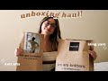 We are knitters unboxing  knit kits and mohair yarn 