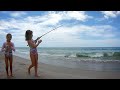 Little Girl Hooks Something BIG - AWESOME FISHING