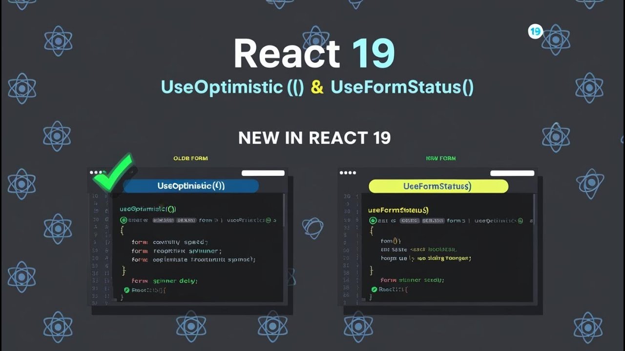 شرح useOptimistic() & useFormStatus() في React 19 - YouTube