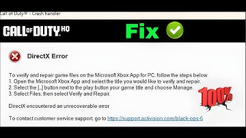 Fix call of duty Black ops 6 DirectX Error on PC (Game Pass users)