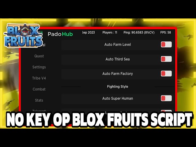 Blox Fruits  SCRIPT PadoHub No Key — Roblox Scripts