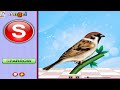 English alphabet  abcd  learn abcd  alphabet vocabulary  s for sparrow   kidstart tv