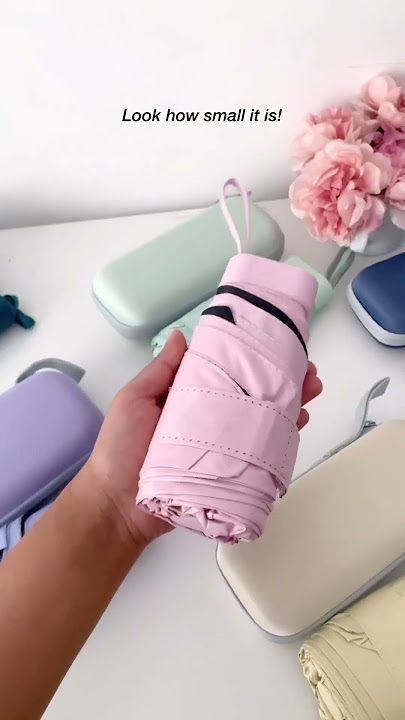 Subtle & Ultra compact pastel umbrella with case| For rains and sunny day #umbrella #rainyday #fancy