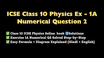 Selina Chapter 1 - Force Exercise 1A Numerical Question 2 | ICSE Class 10 Physics