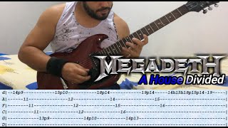 MEGADETH - A House Divided - GUITAR LESSON WITH TABS