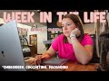 Week in the life vlog 69  embroidering crewnecks new launch date crocheting asmr packaging